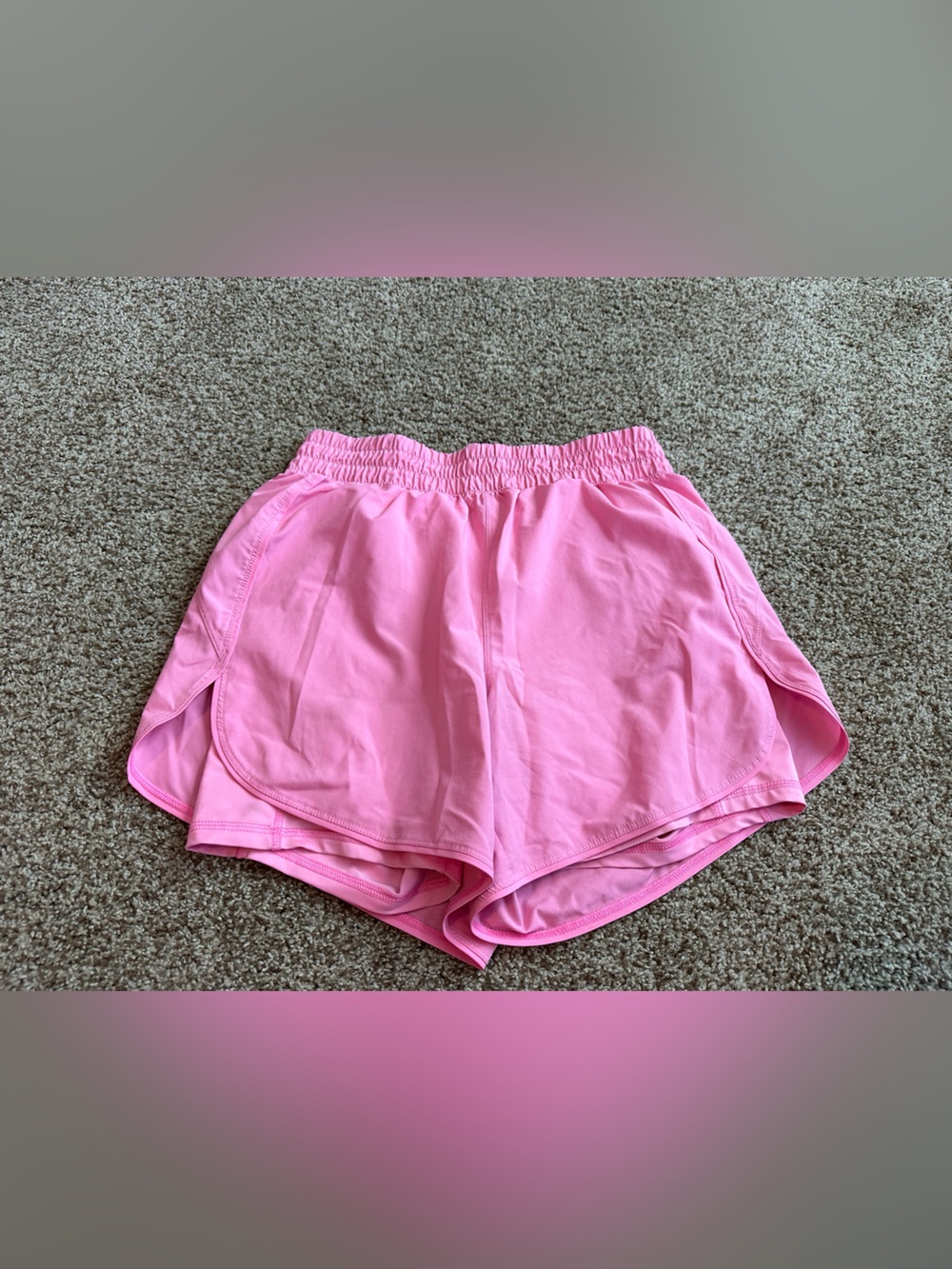 Women’s Pink Athletic Shorts with Elastic Waist